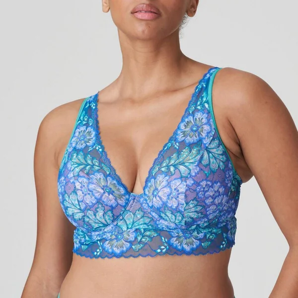 Soutien-gorge demi-mousse plongeant bleu Prima Donna