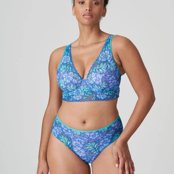 Soutien-gorge demi-mousse plongeant bleu Prima Donna