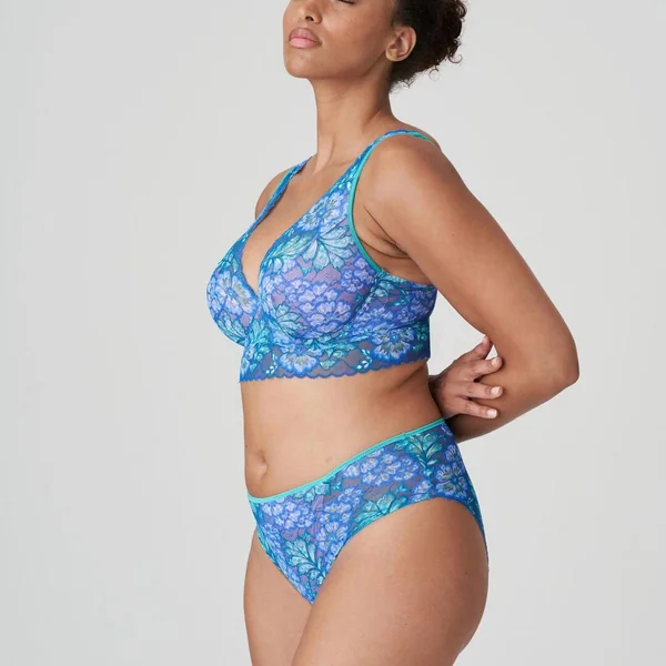 Soutien-gorge demi-mousse plongeant bleu Prima Donna