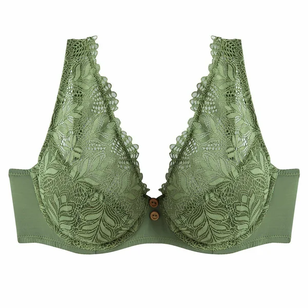 Soutien-gorge emboitant armatures avec denetelle florale Pomm Poire OLIVE vert Pomm Poire