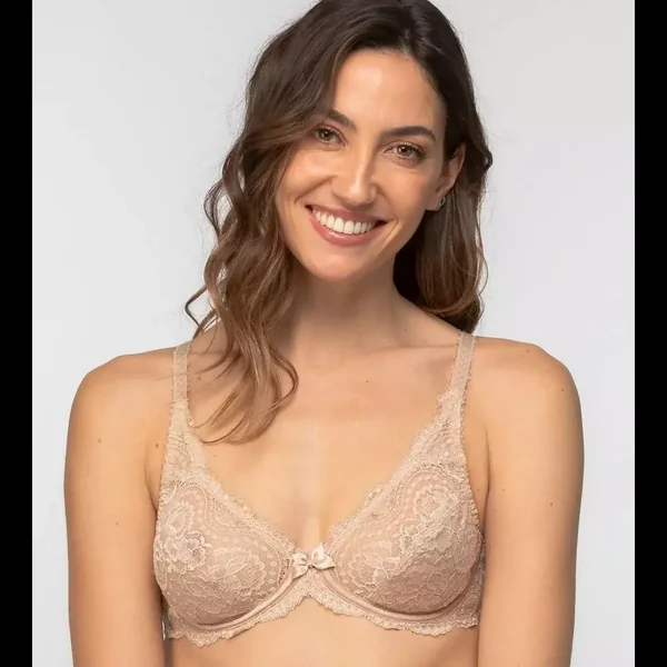 Soutien-gorge emboitant armatures Beige Flower Elegance Playtex