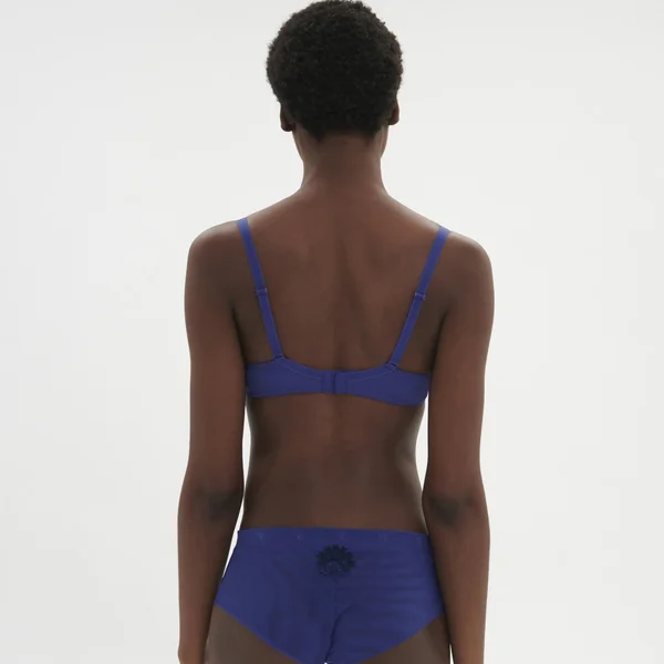 Soutien-gorge emboitant décolleté plongeant bleu Simone Pérèle