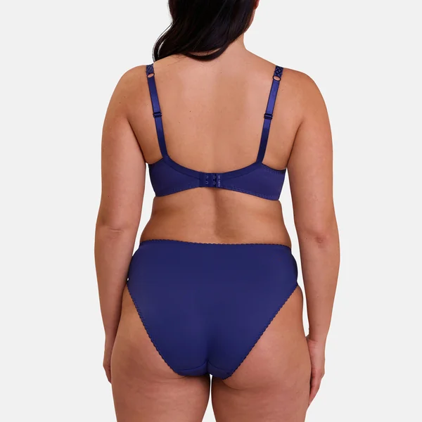 Soutien-gorge emboitant à armatures - Bleu Baromètre Sans Complexe