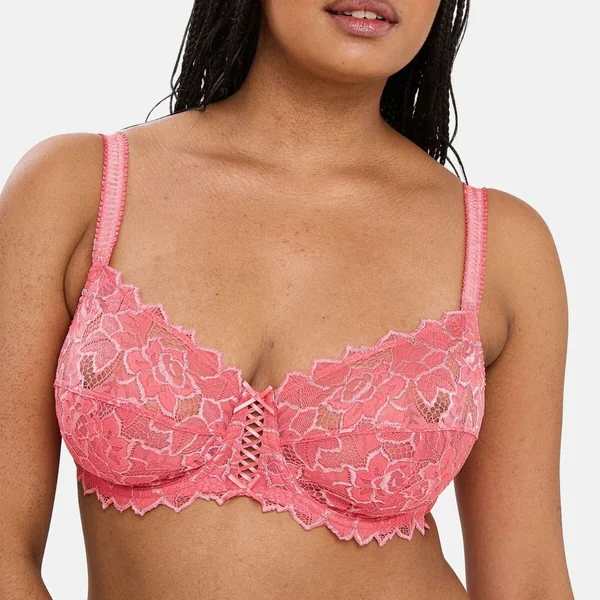 Soutien-gorge emboitant à armatures dentelle - Rose Sans Complexe Arum