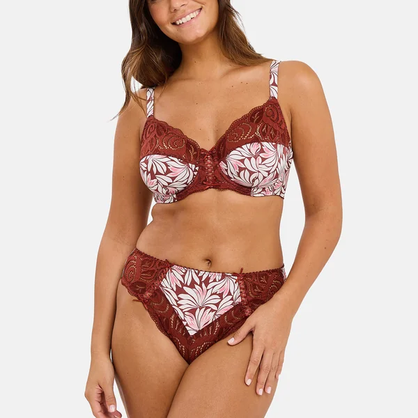 Soutien-gorge emboîtant Amélie Print Imprimé Floral Rouge Cabernet Sans Complexe