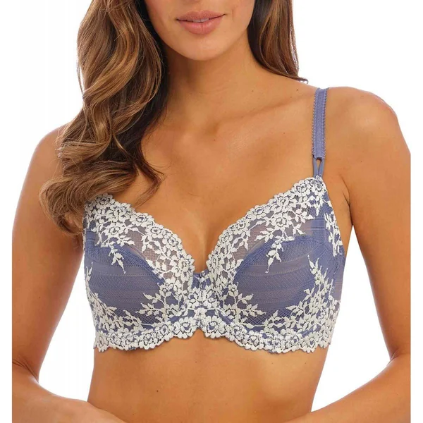 Soutien-gorge emboîtant armatures à Dentelle Florale Stretch - Wacoal Lingerie - Bleu Wacoal lingerie