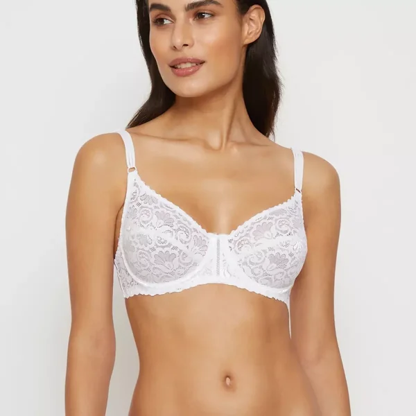 Soutien-Gorge Emboîtant Blanc en dentelle Dorina Jacqueline