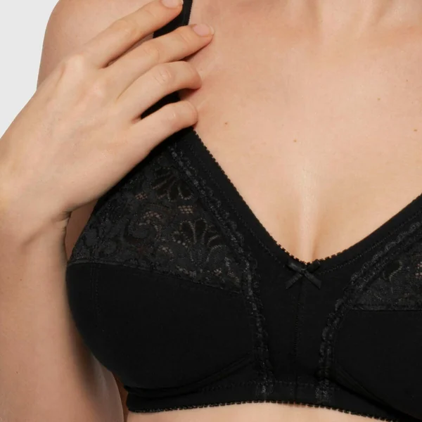 Soutien-Gorge Emboîtant sans armatures en coton noir Dorina