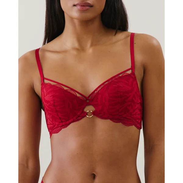 Soutien-gorge en dentelle rouge