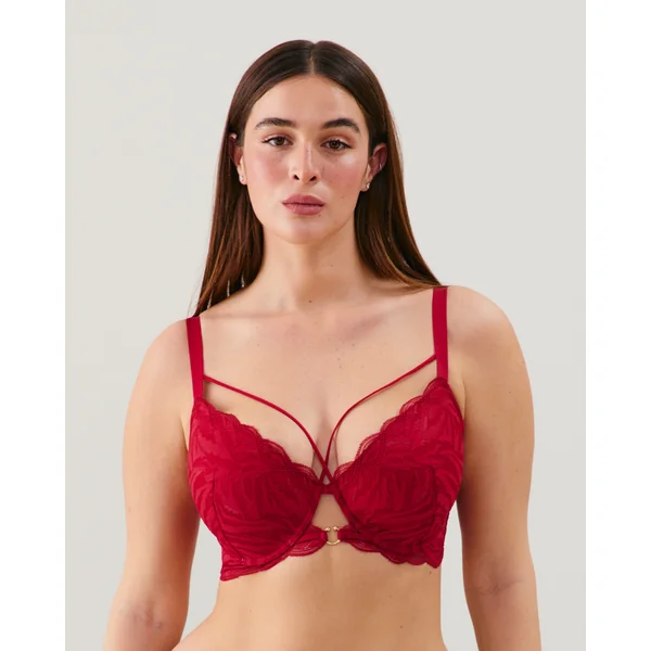 Soutien-gorge en dentelle rouge