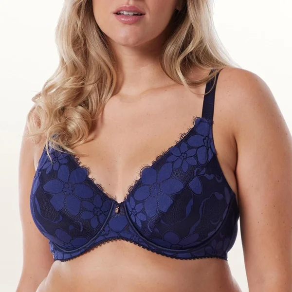 Soutien-gorge grand maintien bleu marine Backstage Brigitte Bardot