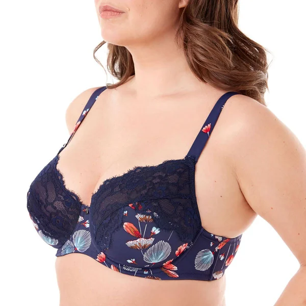 Soutien-gorge grand maintien C, D et E imprimé - Bleu Camille Cerf x Pomm Poire