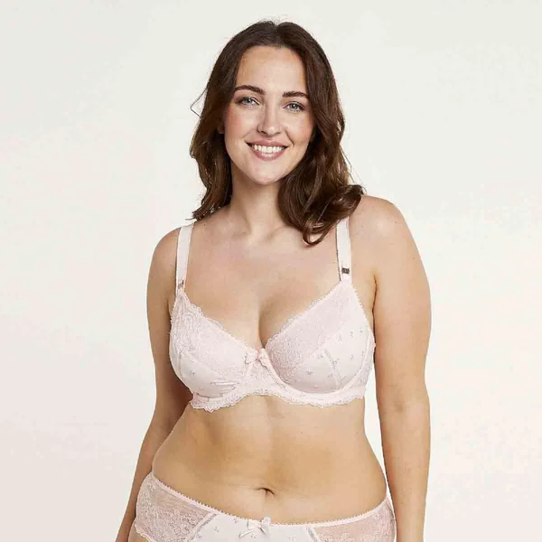 Soutien-gorge grand maintien poudre Louange rose Brigitte Bardot
