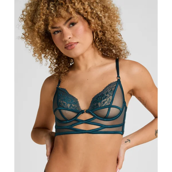Soutien-Gorge Longline Amel à Armatures Sans Rembourrage - Bleu