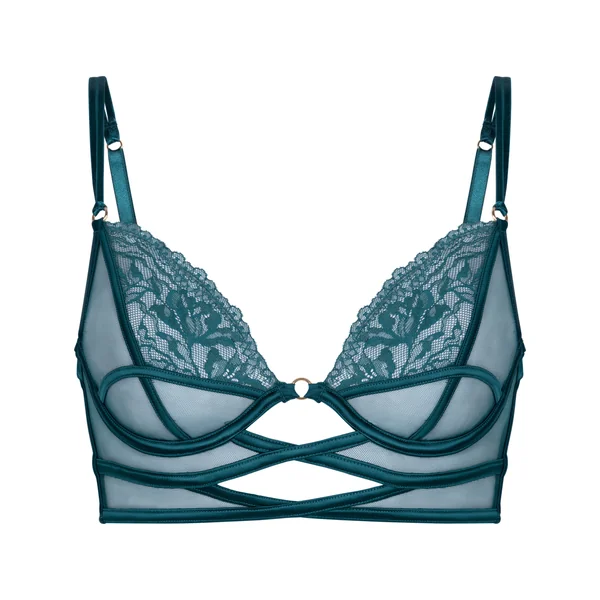 Soutien-Gorge Longline Amel à Armatures Sans Rembourrage - Bleu