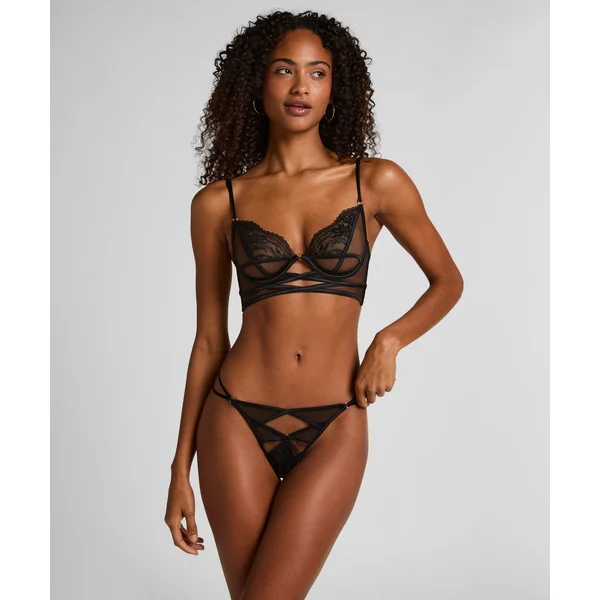 Soutien-Gorge Longline Amel à Armatures Sans Rembourrage - Noir