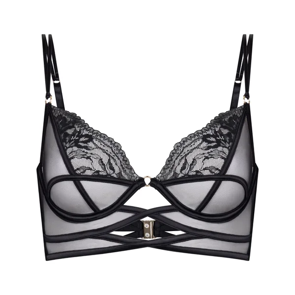 Soutien-Gorge Longline Amel à Armatures Sans Rembourrage - Noir