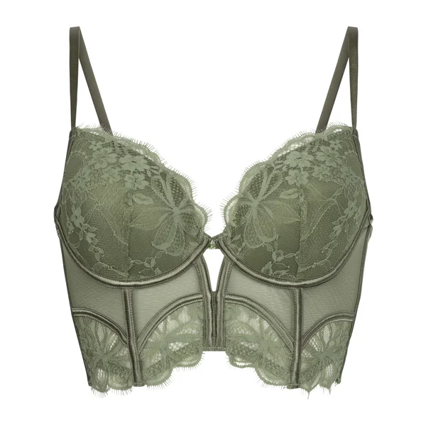 Soutien-Gorge Longline Armaturé et Rembourré Prina - Vert