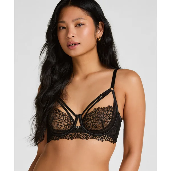 Soutien-Gorge Longline Kristina Armaturé Sans Rembourrage - Noir