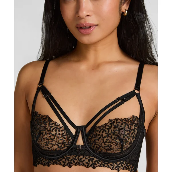 Soutien-Gorge Longline Kristina Armaturé Sans Rembourrage - Noir