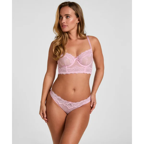 Soutien-Gorge Longline à Armatures Sans Rembourrage Camellia - Rose