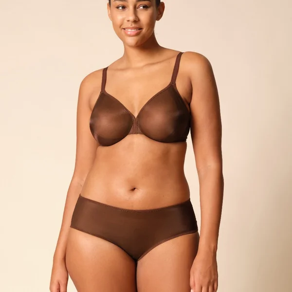 Soutien-gorge moulé transparent marron Gossard Glossies