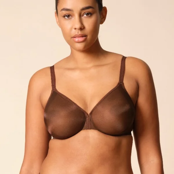 Soutien-gorge moulé transparent marron Gossard Glossies
