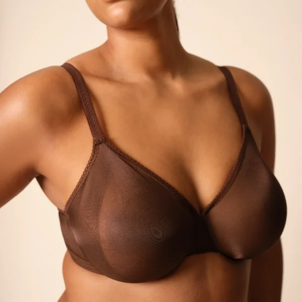Soutien-gorge moulé transparent marron Gossard Glossies