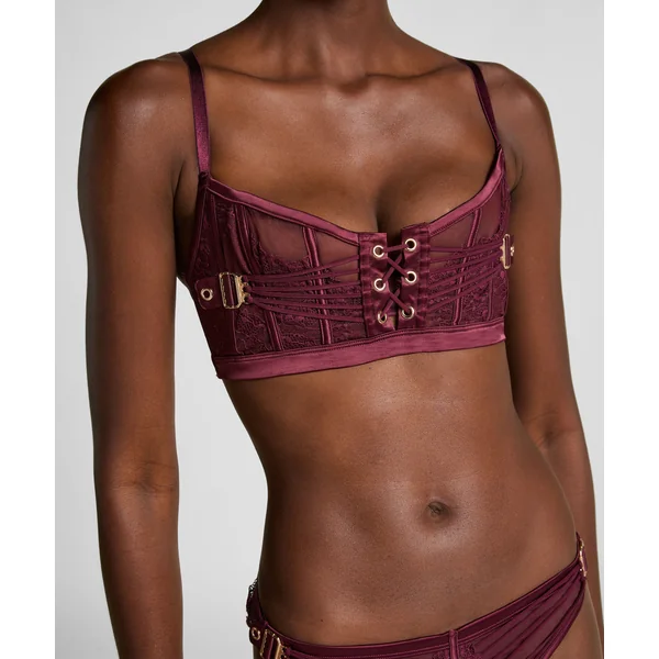Soutien-gorge non rembourré longline Avela - Rouge