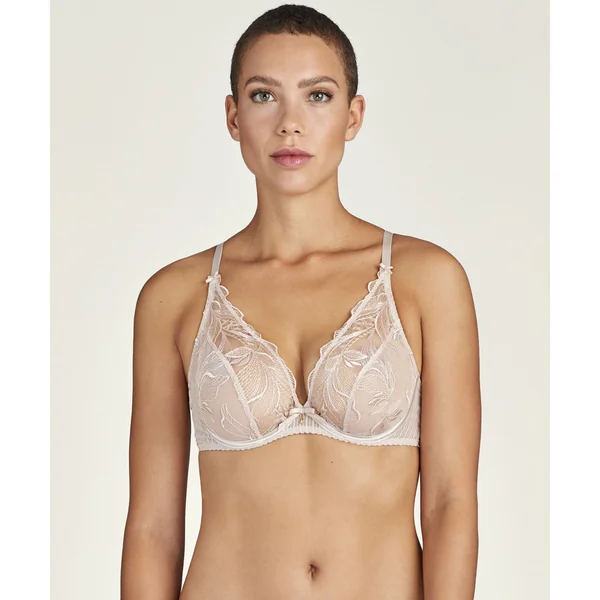 Soutien-gorge plongeant armatures Aubade FLEUR DE TATTOO nude Aubade
