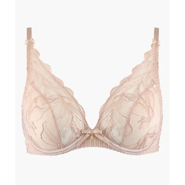 Soutien-gorge plongeant armatures Aubade FLEUR DE TATTOO nude Aubade