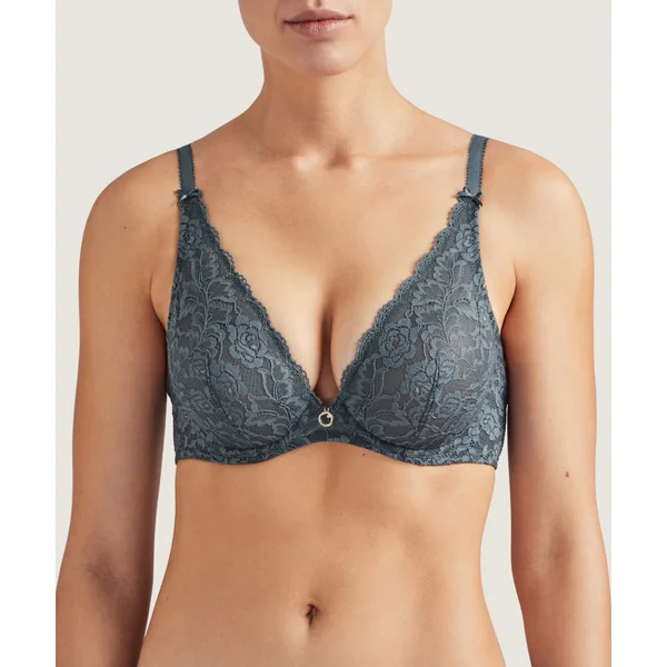 Soutien-gorge plongeant armatures Aubade ROSESSENCE gris Aubade