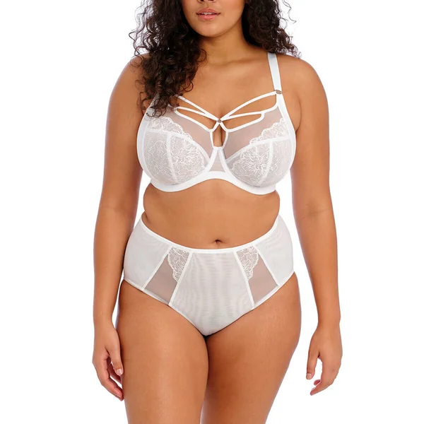 Soutien-gorge plongeant armatures - Blanc en nylon Elomi