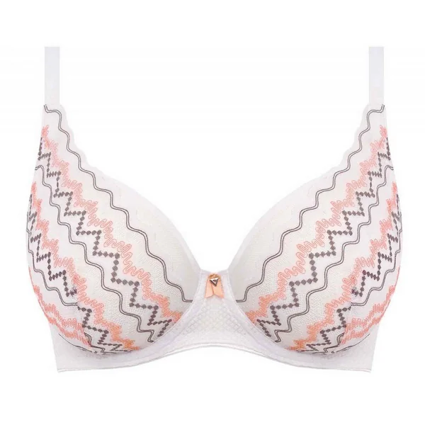 Soutien-gorge plongeant armatures - Blanc FESTIVAL VIBE en nylon Freya