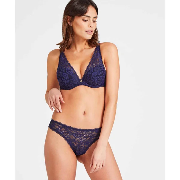 Soutien-gorge plongeant armatures - Bleu Aubade Rosessence Aubade