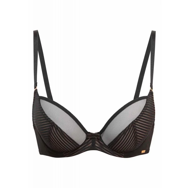 Soutien-gorge plongeant armatures Gossard SHEER STRIPE Noir Gossard