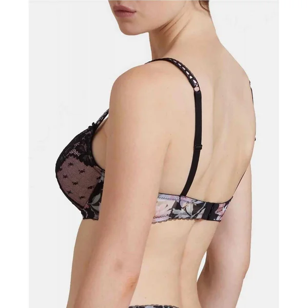 Soutien-gorge plongeant armatures Noir Aubade Magic Garden Aubade