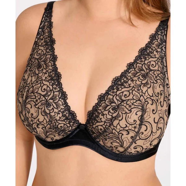 Soutien-gorge plongeant armatures - Noir Aubade Miss Karl Aubade