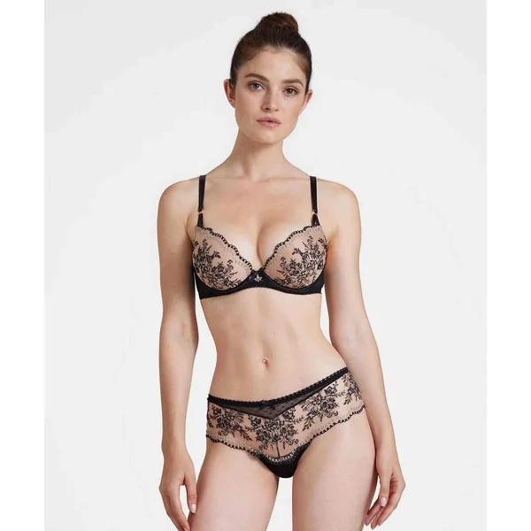 Soutien-gorge plongeant armatures Noir Aubade Trésor Infini Aubade