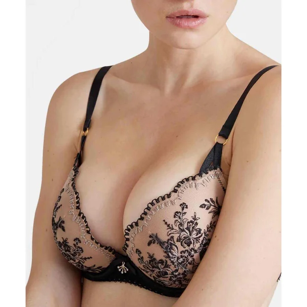 Soutien-gorge plongeant armatures Noir Aubade Trésor Infini Aubade