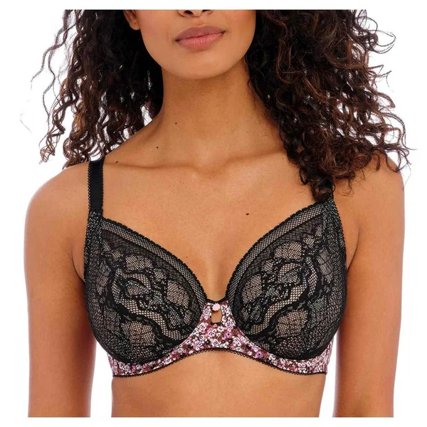 Soutien-gorge plongeant armatures - Noir INFINITY FIELDS Freya