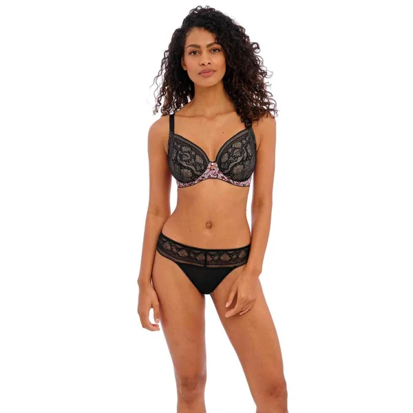 Soutien-gorge plongeant armatures - Noir INFINITY FIELDS Freya