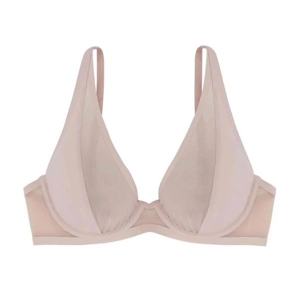 Soutien-gorge plongeant armatures - Rose Dorina