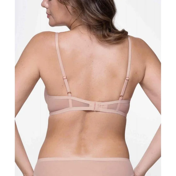 Soutien-gorge plongeant armatures - Rose Dorina
