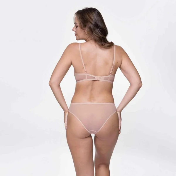 Soutien-gorge plongeant armatures - Rose Dorina
