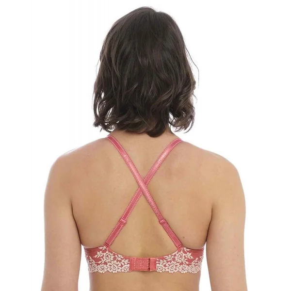 Soutien-gorge plongeant armatures - Rose - Embrace Lace en nylon Wacoal lingerie