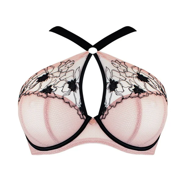 Soutien-gorge plongeant armatures Scantilly HEART THROB rose Scantilly