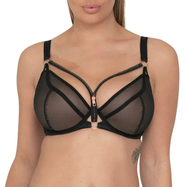 Soutien-gorge Plongeant Armatures Scantilly UNZIPPED noir Scantilly