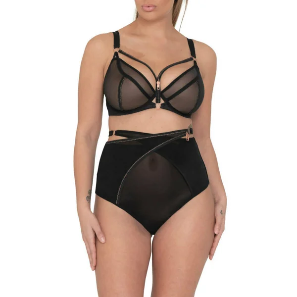 Soutien-gorge Plongeant Armatures Scantilly UNZIPPED noir Scantilly