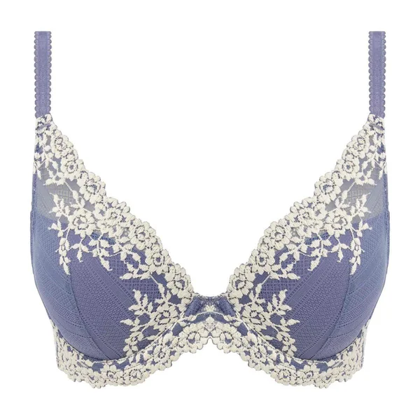Soutien-gorge plongeant armatures à Dentelle Florale Stretch - Wacoal Lingerie - Bleu Wacoal lingerie